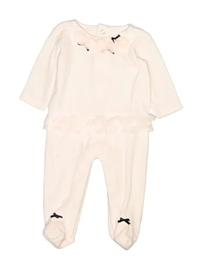 Pre-owned Assorted Brands Babies' Long Sleeve Onesie In Ivory