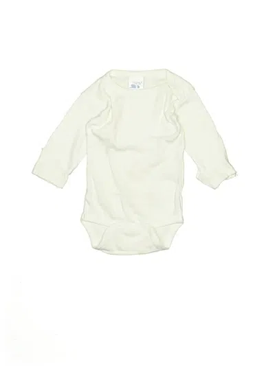 Pre-owned Assorted Brands Babies' Long Sleeve Onesie In Ivory