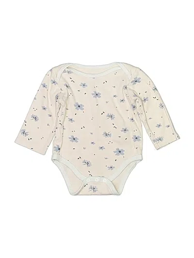 Pre-owned Assorted Brands Babies' Long Sleeve Onesie In Ivory