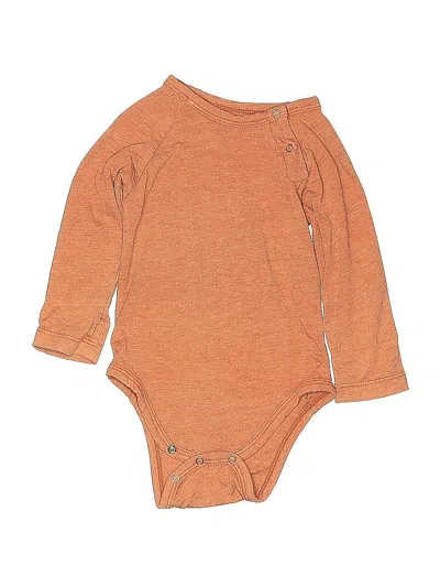 Pre-owned Assorted Brands Babies' Long Sleeve Onesie In Orange