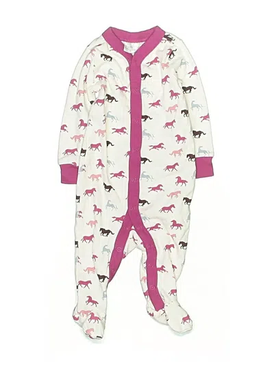 Pre-owned Assorted Brands Babies' Long Sleeve Onesie In Pink