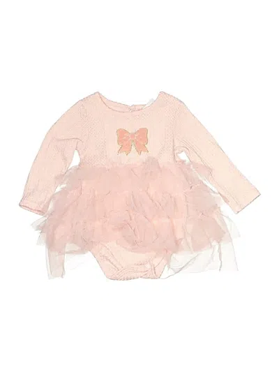 Pre-owned Assorted Brands Kids' Long Sleeve Onesie In Pink