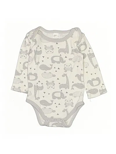 Pre-owned Assorted Brands Babies' Long Sleeve Onesie In Silver