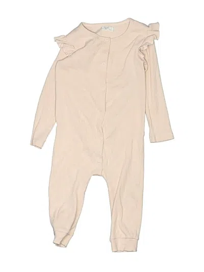 Pre-owned Assorted Brands Kids' Long Sleeve Onesie In Tan
