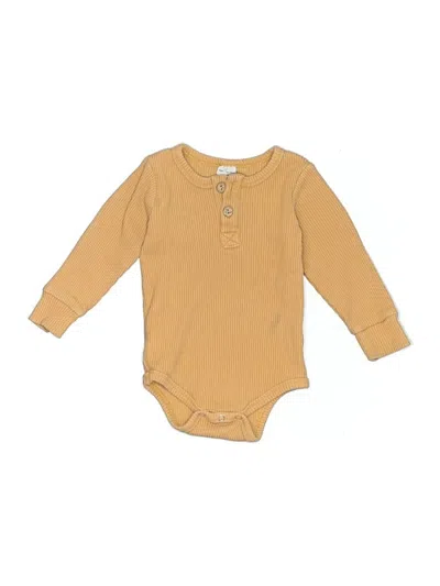 Pre-owned Assorted Brands Kids' Long Sleeve Onesie In Tan