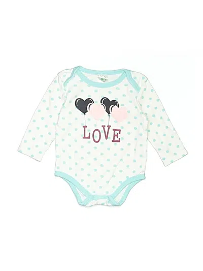 Pre-owned Assorted Brands Babies' Long Sleeve Onesie In Teal