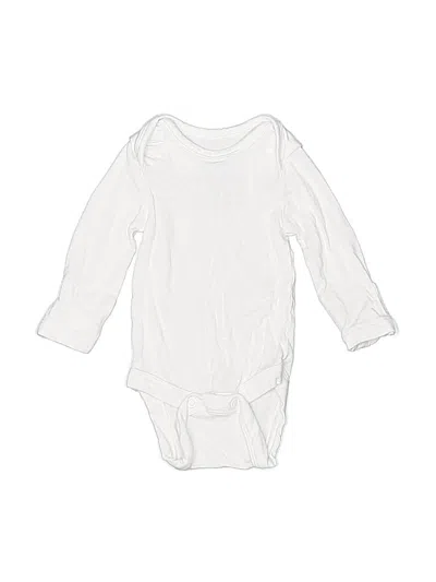 Pre-owned Assorted Brands Babies' Long Sleeve Onesie In White
