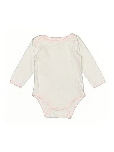Pre-owned Assorted Brands Babies' Long Sleeve Onesie In White