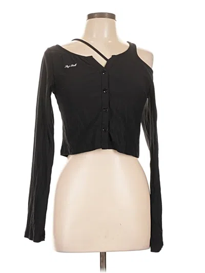 Pre-owned Assorted Brands Long Sleeve Polo Shirt In Black
