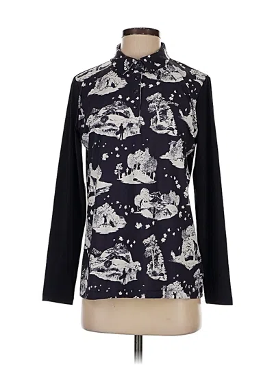 Pre-owned Assorted Brands Long Sleeve Polo Shirt In Black