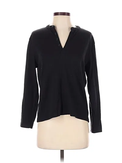 Pre-owned Assorted Brands Long Sleeve Polo Shirt In Black