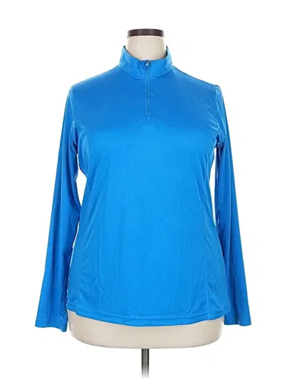 Pre-owned Assorted Brands Long Sleeve Polo Shirt In Blue