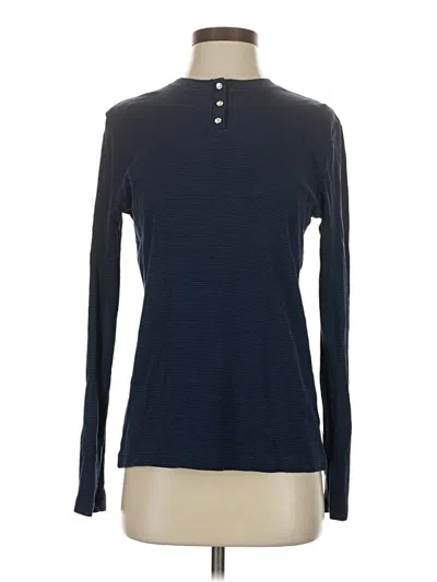 Pre-owned Assorted Brands Long Sleeve Polo Shirt In Blue