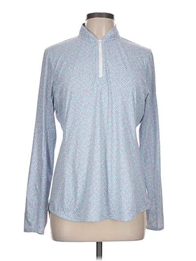 Pre-owned Assorted Brands Long Sleeve Polo Shirt In Blue