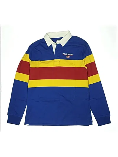 Pre-owned Assorted Brands Kids' Long Sleeve Polo Shirt In Blue