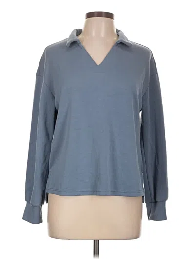 Pre-owned Assorted Brands Long Sleeve Polo Shirt In Blue