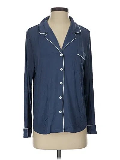 Pre-owned Assorted Brands Long Sleeve Polo Shirt In Blue
