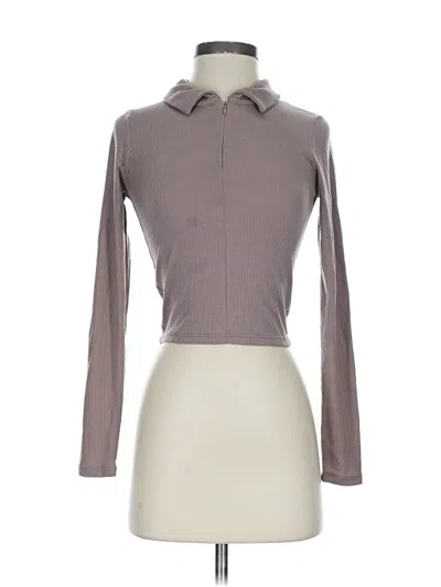 Pre-owned Assorted Brands Long Sleeve Polo Shirt In Gray