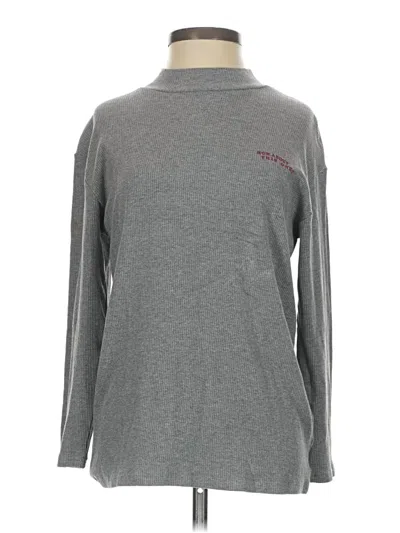 Pre-owned Assorted Brands Long Sleeve Polo Shirt In Gray