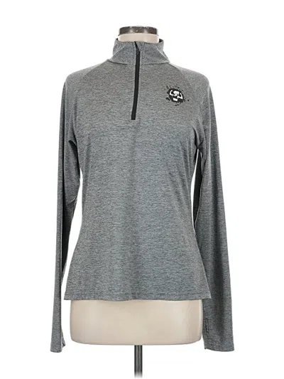 Pre-owned Assorted Brands Long Sleeve Polo Shirt In Gray