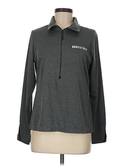 Pre-owned Assorted Brands Long Sleeve Polo Shirt In Gray