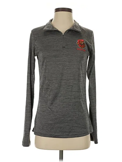 Pre-owned Assorted Brands Long Sleeve Polo Shirt In Gray