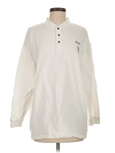 Pre-owned Assorted Brands Long Sleeve Polo Shirt In Ivory