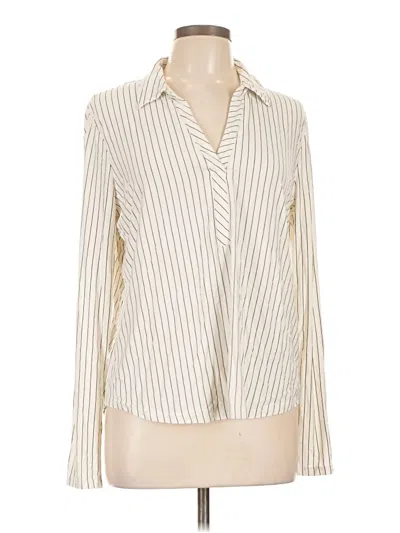 Pre-owned Assorted Brands Long Sleeve Polo Shirt In Ivory