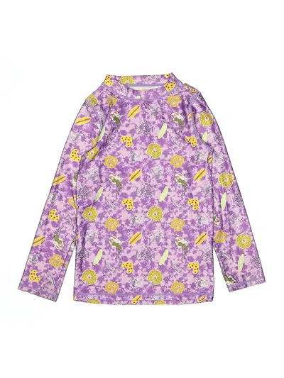 Pre-owned Assorted Brands Kids' Long Sleeve Polo Shirt In Purple