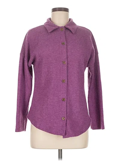 Pre-owned Assorted Brands Long Sleeve Polo Shirt In Purple