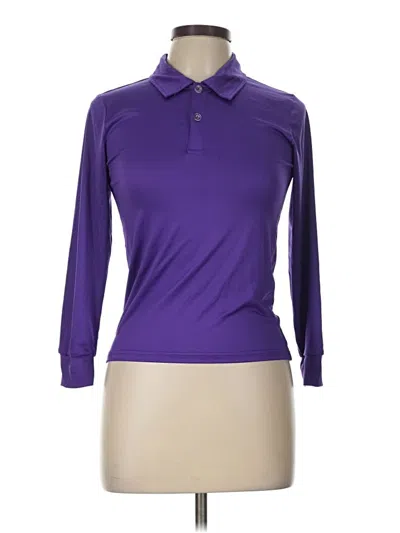 Pre-owned Assorted Brands Long Sleeve Polo Shirt In Purple