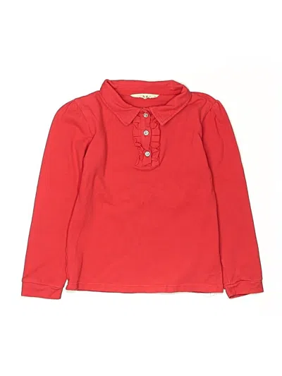 Pre-owned Assorted Brands Kids' Long Sleeve Polo Shirt In Red
