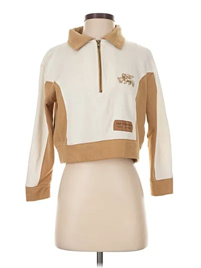 Pre-owned Assorted Brands Long Sleeve Polo Shirt In Tan