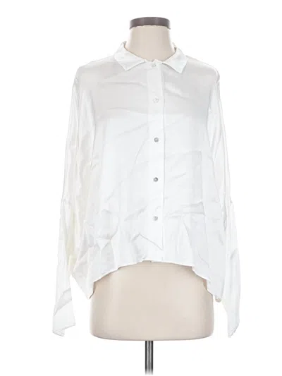 Pre-owned Assorted Brands Long Sleeve Polo Shirt In White