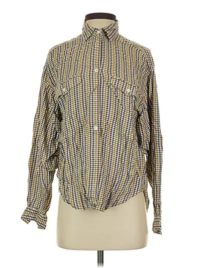 Pre-owned Assorted Brands Long Sleeve Polo Shirt In Yellow