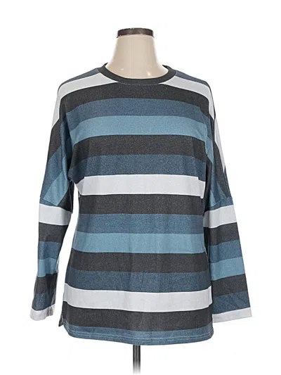 Pre-owned Assorted Brands Long Sleeve T-shirt In Blue