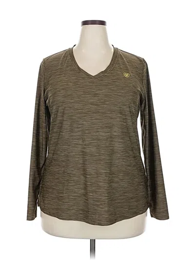 Pre-owned Assorted Brands Long Sleeve T-shirt In Brown