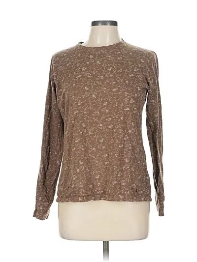 Pre-owned Assorted Brands Long Sleeve T-shirt In Brown