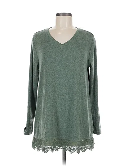 Pre-owned Assorted Brands Long Sleeve T-shirt In Green