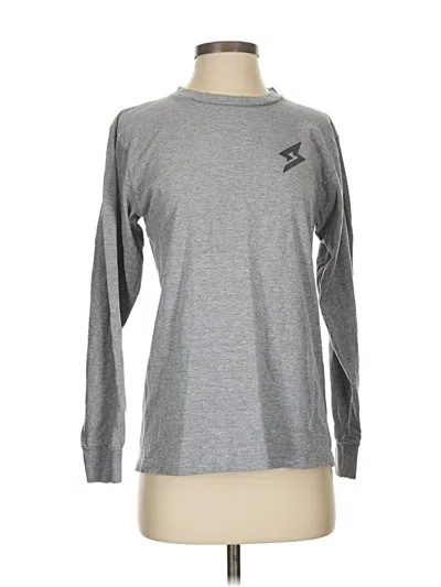 Pre-owned Assorted Brands Long Sleeve T-shirt In Silver