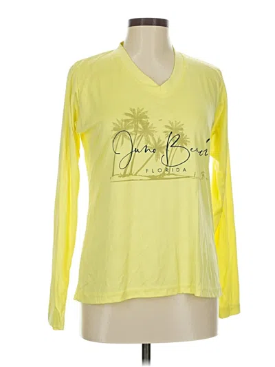 Pre-owned Assorted Brands Long Sleeve T-shirt In Yellow