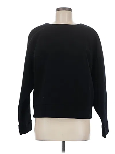 Assorted Brands Long Sleeve Top Black Boatneck Tops
