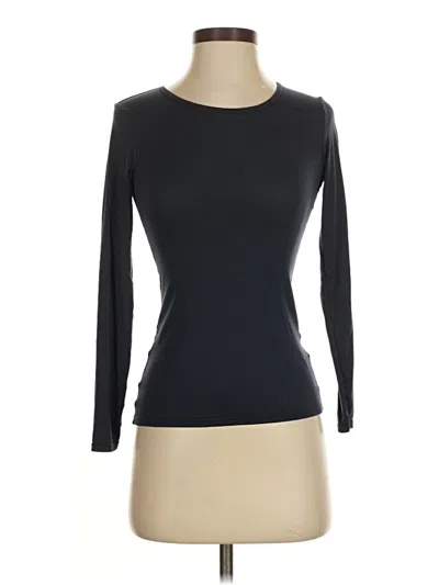 Pre-owned Assorted Brands Long Sleeve Top Black Boatneck Tops