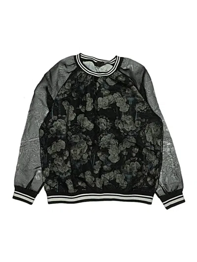 Pre-owned Assorted Brands Kids' Long Sleeve Top Black Crew Neck Tops