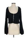 Assorted Brands Long Sleeve Top Black Sweetheart Neckline Tops In Black