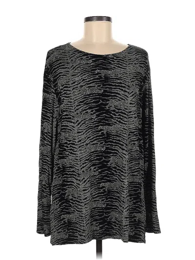 Pre-owned Assorted Brands Long Sleeve Top Black Tops