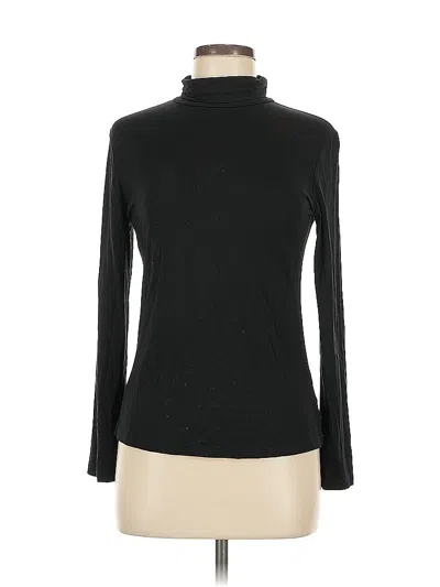 Pre-owned Assorted Brands Long Sleeve Top Black Turtleneck Tops