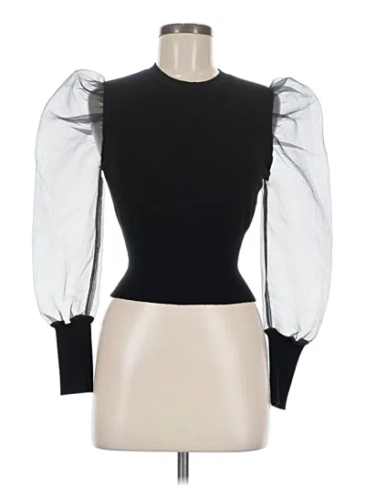 Pre-owned Assorted Brands Long Sleeve Top Black Turtleneck Tops