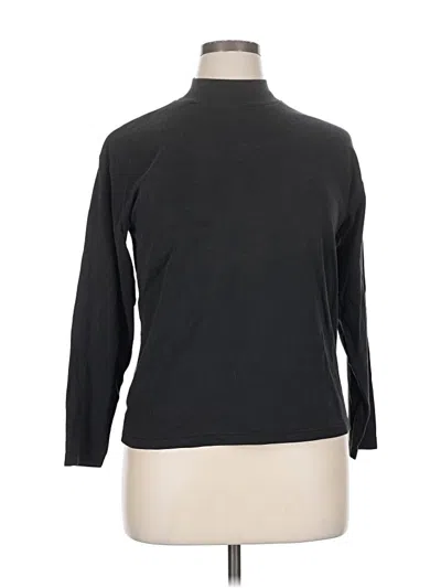 Pre-owned Assorted Brands Long Sleeve Top Black Turtleneck Tops