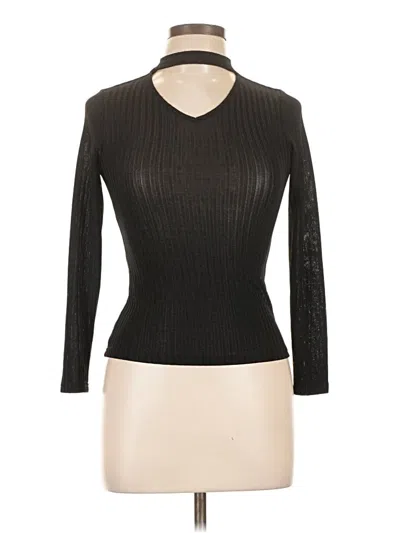 Pre-owned Assorted Brands Long Sleeve Top Black Turtleneck Tops